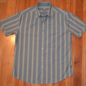 Kuhl striped short sleeve casual hiking shirt